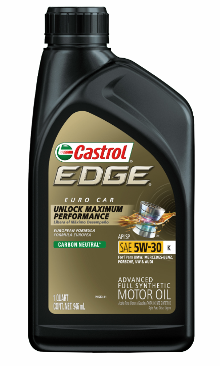 Envase de aceite CASTROL CASTROL EDGE EURO CAR 5W30 K FULL SINTETICO - QT 1LT grado 5W30 - Lubricentro Piloto